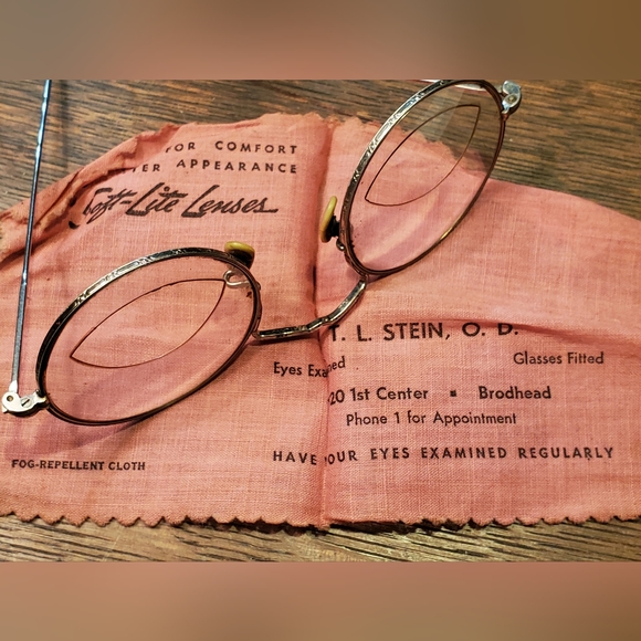 Antique Spectacles, Glasses 10k GOLD Filled CORTLAND Rare BiFocals w/CASE - Picture 11 of 11